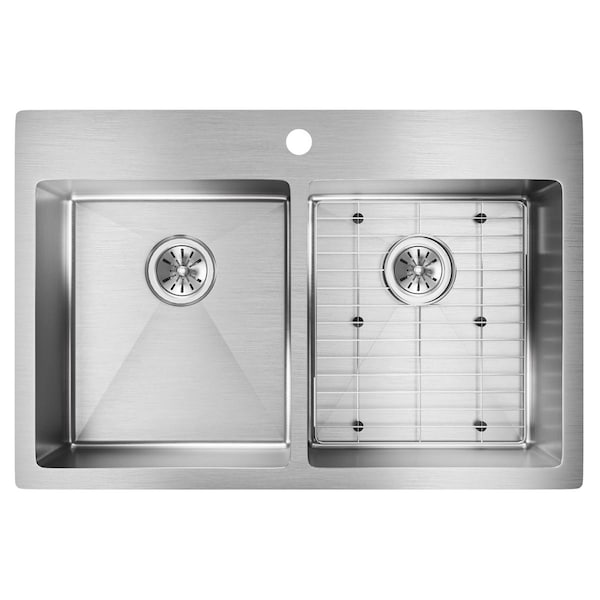 22 in W x 33 in L x 9 in H, Stainless Steel